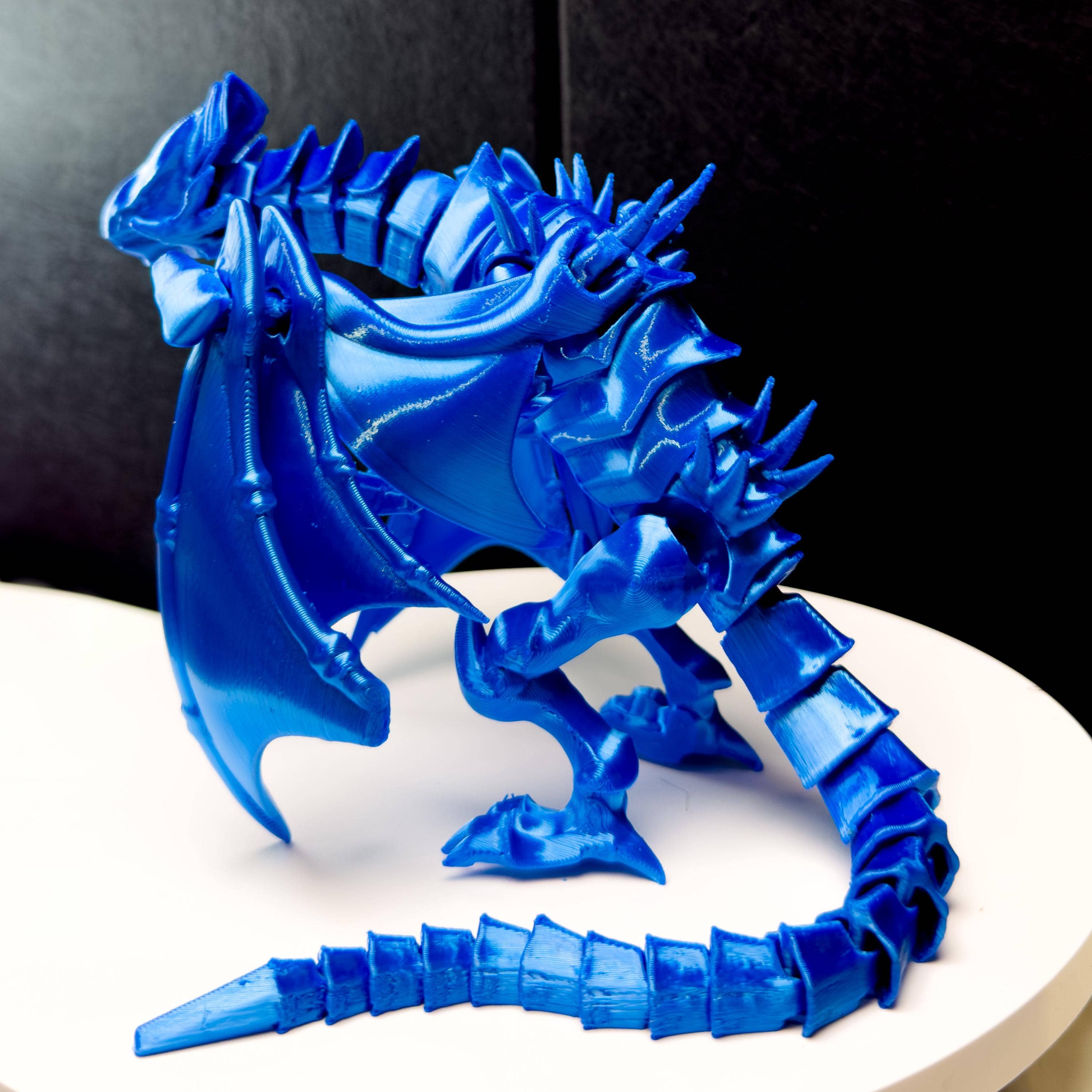 August Art House - Wholesale Figurine Toy - Kids - Blue-Eyes White Dragon Fully Articulated Anime Yugioh Figure | Over 12 Inch Posable Handmade Kaiju Toy Flexible Limbs | Gift for Monster Fan4