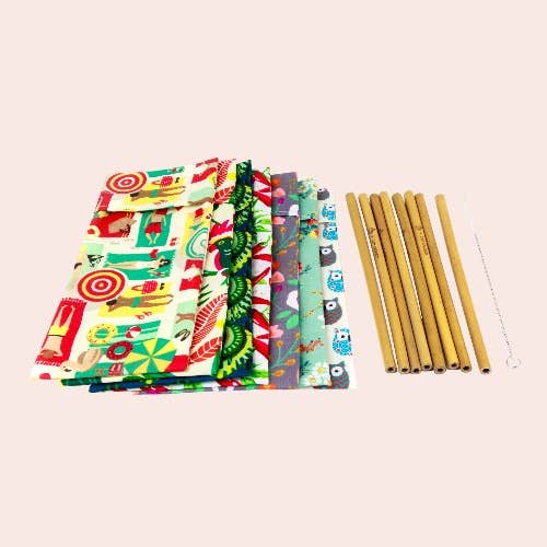 “Made In France” bamboo long straws kit for wholesale by cap bambou