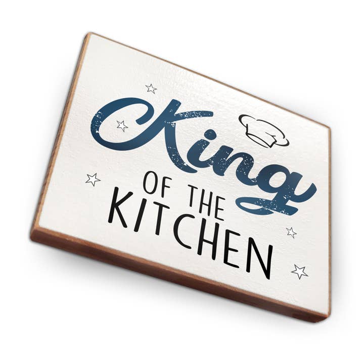 Koelkastmagneet van beukenhout - Koning van de Keuken voor wholesale door wammi