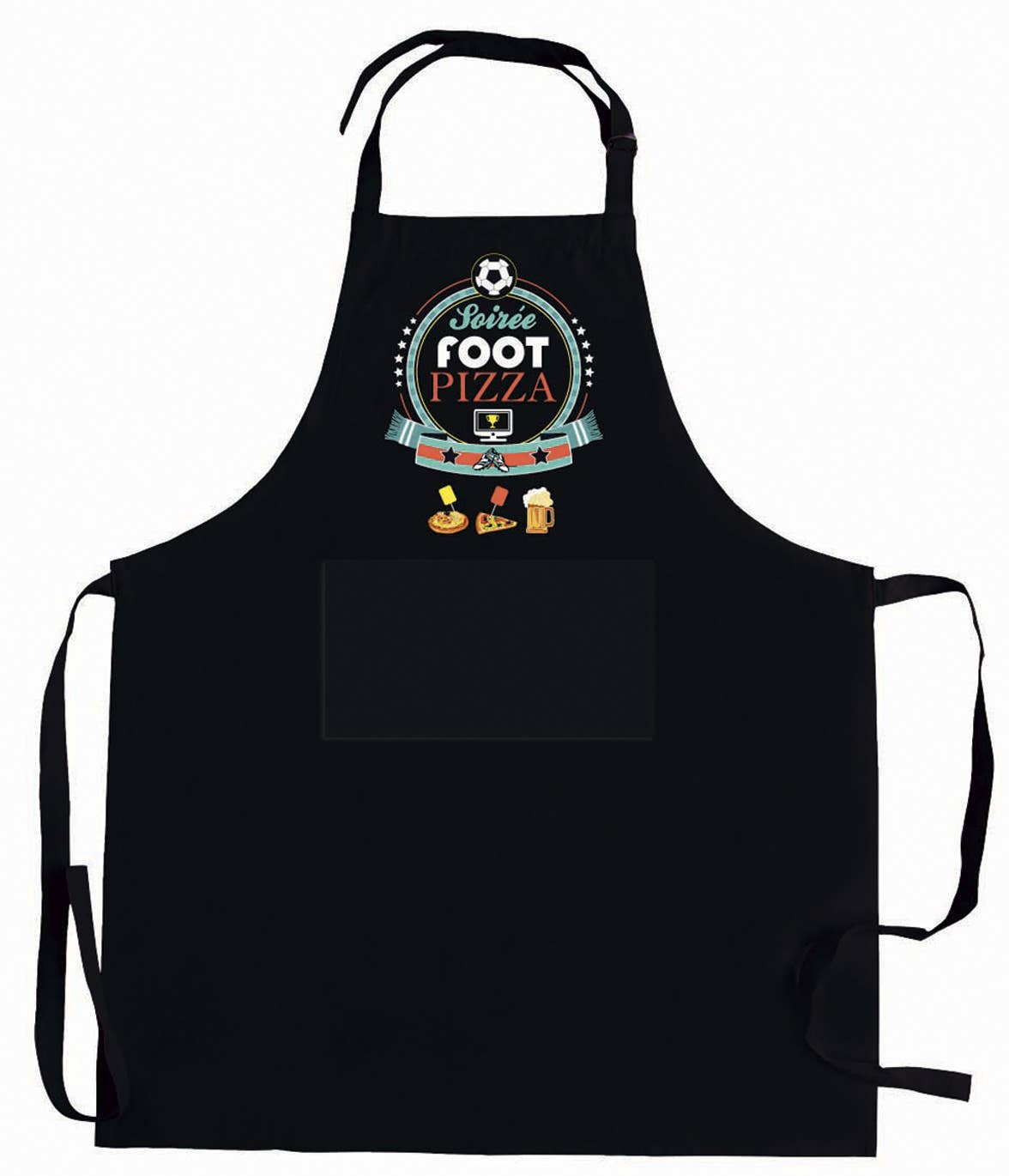 Maison Vivaraise & La Cerise sur le Gâteau - Wholesale Apron - Recycled Black Football Evening Pizza Kitchen Apron 72 x 900