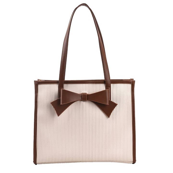 Sheer Trend - Wholesale Tote Bag - Women's - Colorful Bow Decor Tote Bag1
