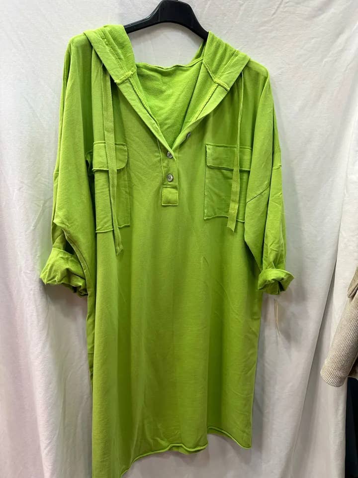 Mimi & Gogo - Vendita all'ingrosso Vestito - Donna - Abito felpa con cappuccio e tasche @8587_RSweatsPoche15