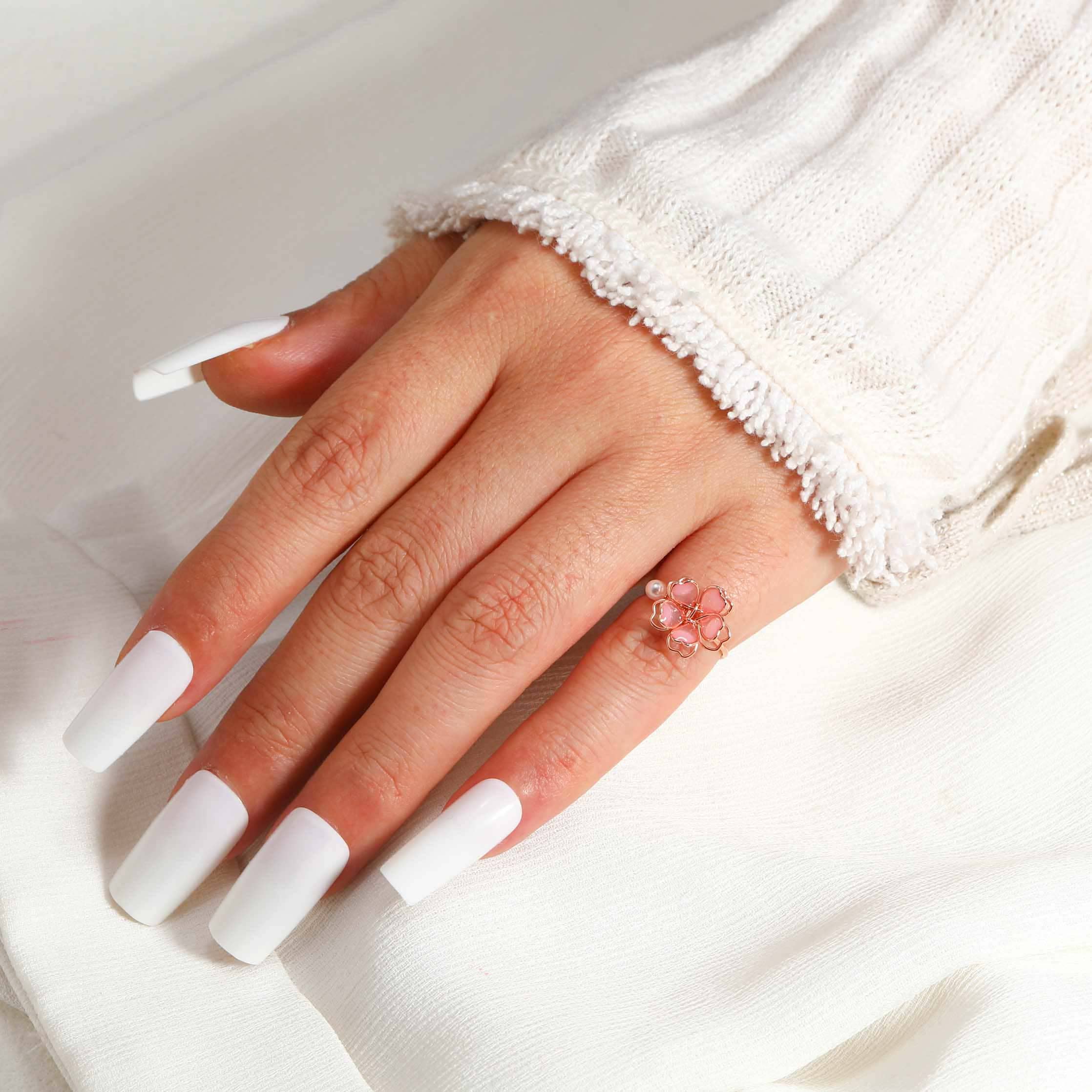 peachade - Wholesale Cocktail/Statement Ring - Exquisite Sakura Pinky Ring2