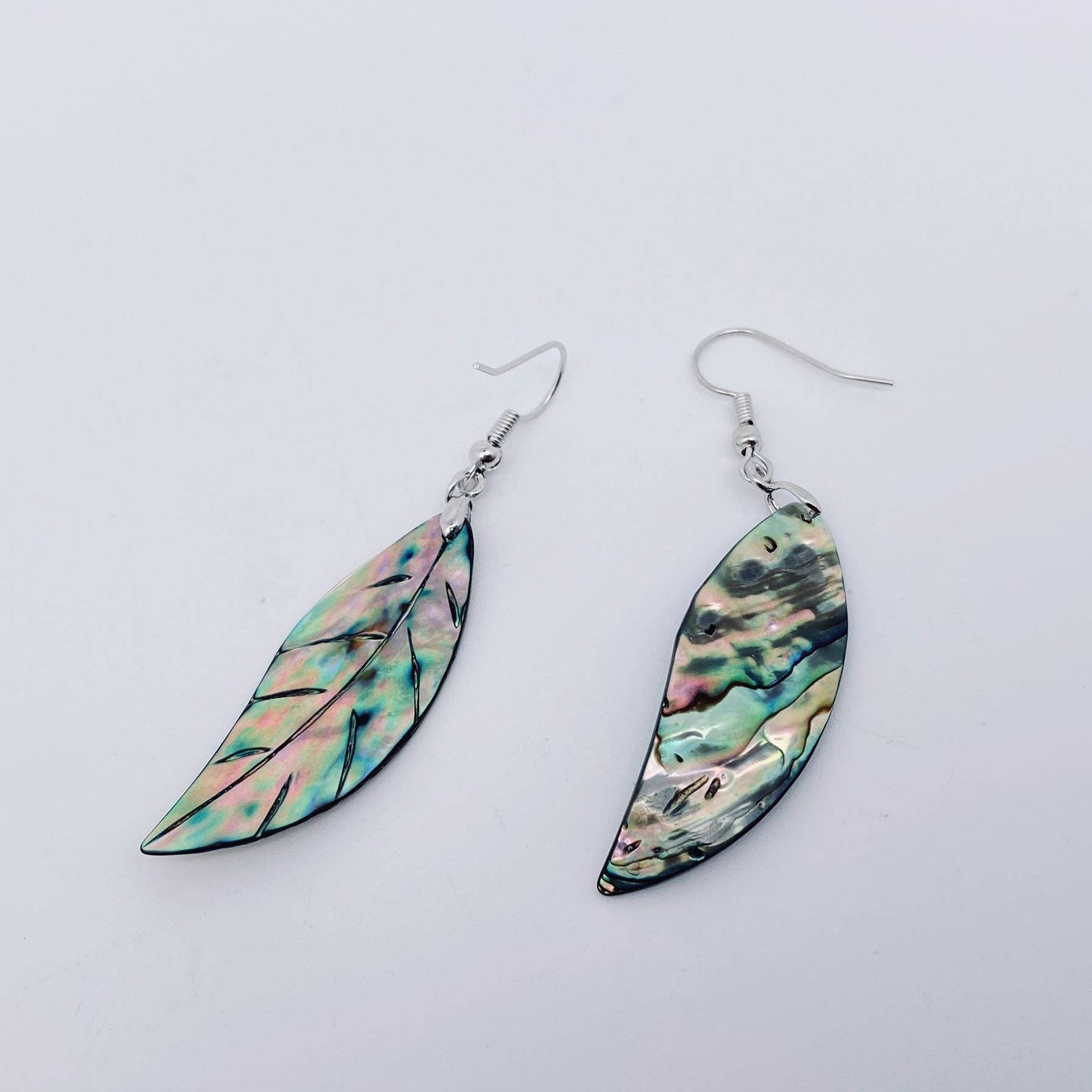 Mio Queena - Wholesale Dangle Earrings - Leaf Shape Abalone Shell Dangle Earrings2