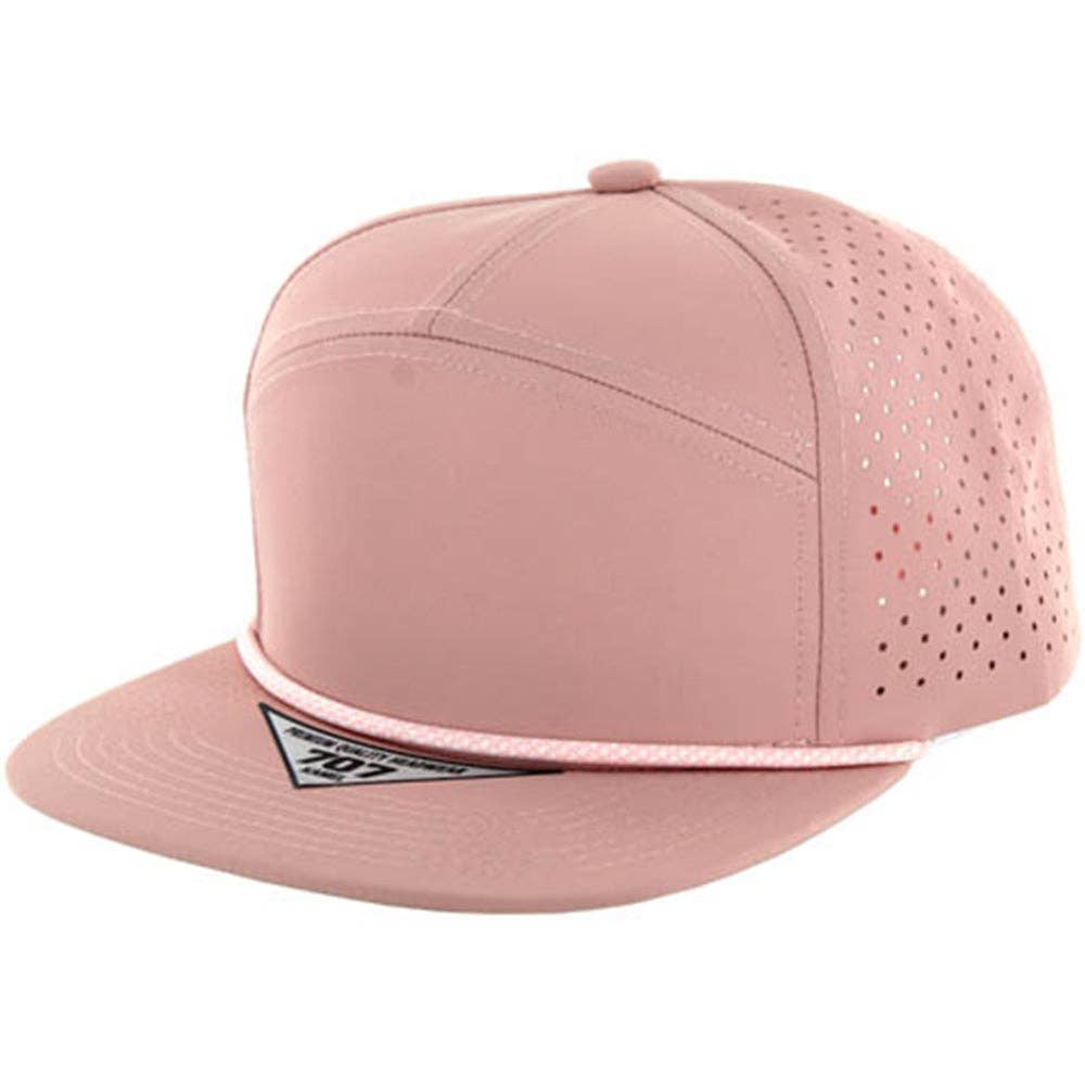 Zion Brand - Wholesale Flat Brim Cap - Unisex - BLANK 7 PANEL HYDRO WITH ROPE SNAPBACK CAP5