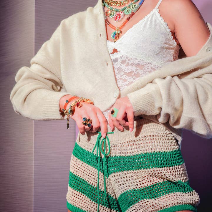 TOVA - Wholesale Cocktail/Statement Ring - Mini Roddy Ring in Enamel Midnight Express1