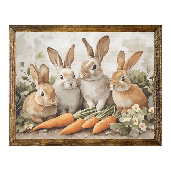 CORNICE TIMBERLAND QUATTRO CONIGLIETTI ORA DEL PASTO CAROTE per la vendita all'ingrosso da parte di Jarmz Designs