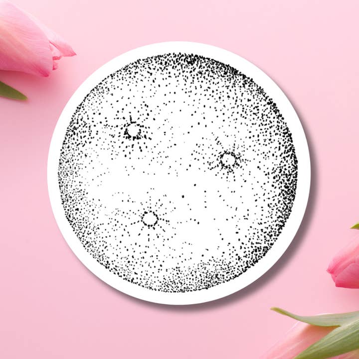 Schwarzer Mond Vinyl-Aufkleber für den Großhandel von Hikaru Tara Art Arst & Craft Gift Shop