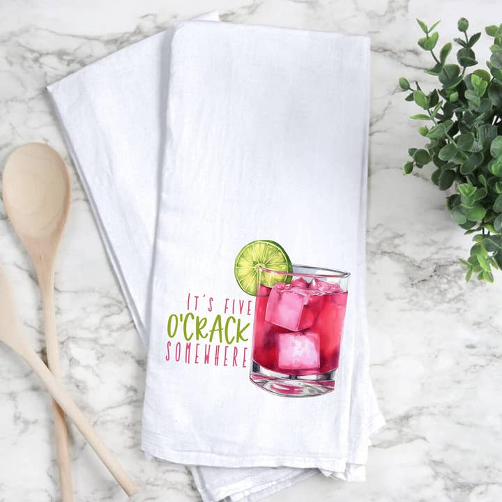 by BellaBlue - Wholesale Tea Towel - Five O'Crack Somewhere Handmade Tea Towel Mahjong Group0