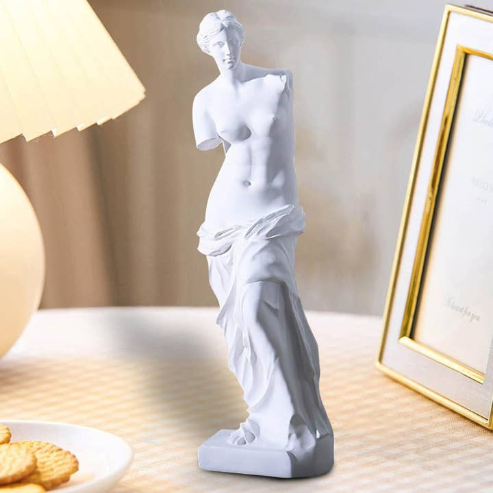 Magnifique Hearts - Vendita all'ingrosso Statuette decorative - Statua ornamentale greca della Venere di Milo, resina bianca 1,57" X 4,33