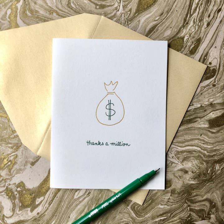 Biglietto di auguri di ringraziamento per la vendita all'ingrosso da parte di Albertine Press