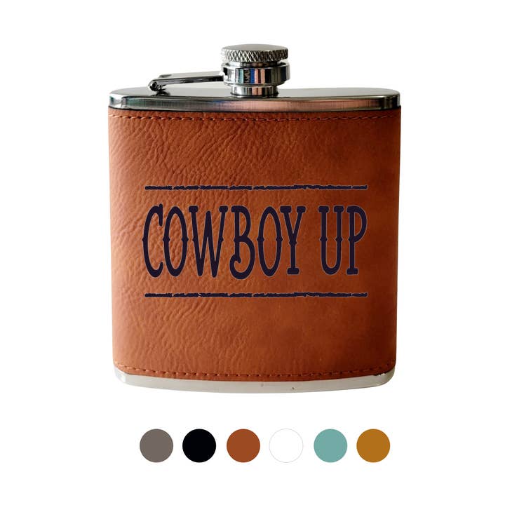Flask- Cowboy Up for wholesale by Beckman Design