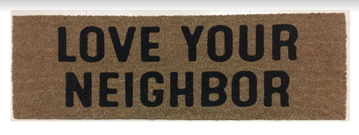 Modern Burlap – Capacho por atacado – Capacho XL - Ame seu vizinho (novo comprimento)3