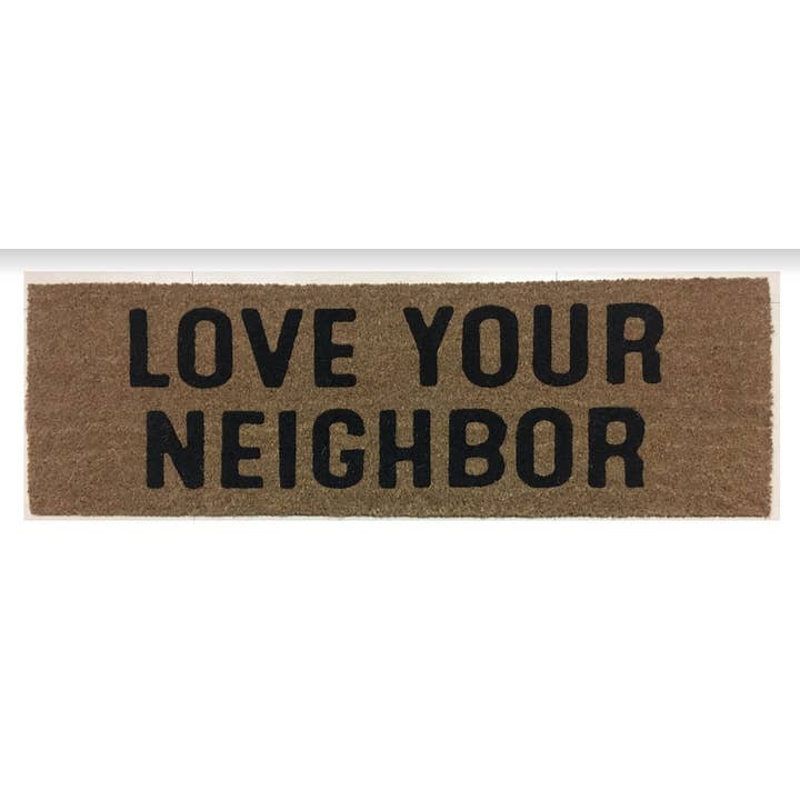 Modern Burlap - Wholesale Door Mat - XL Doormat - Love your Neighbor (New Length)3