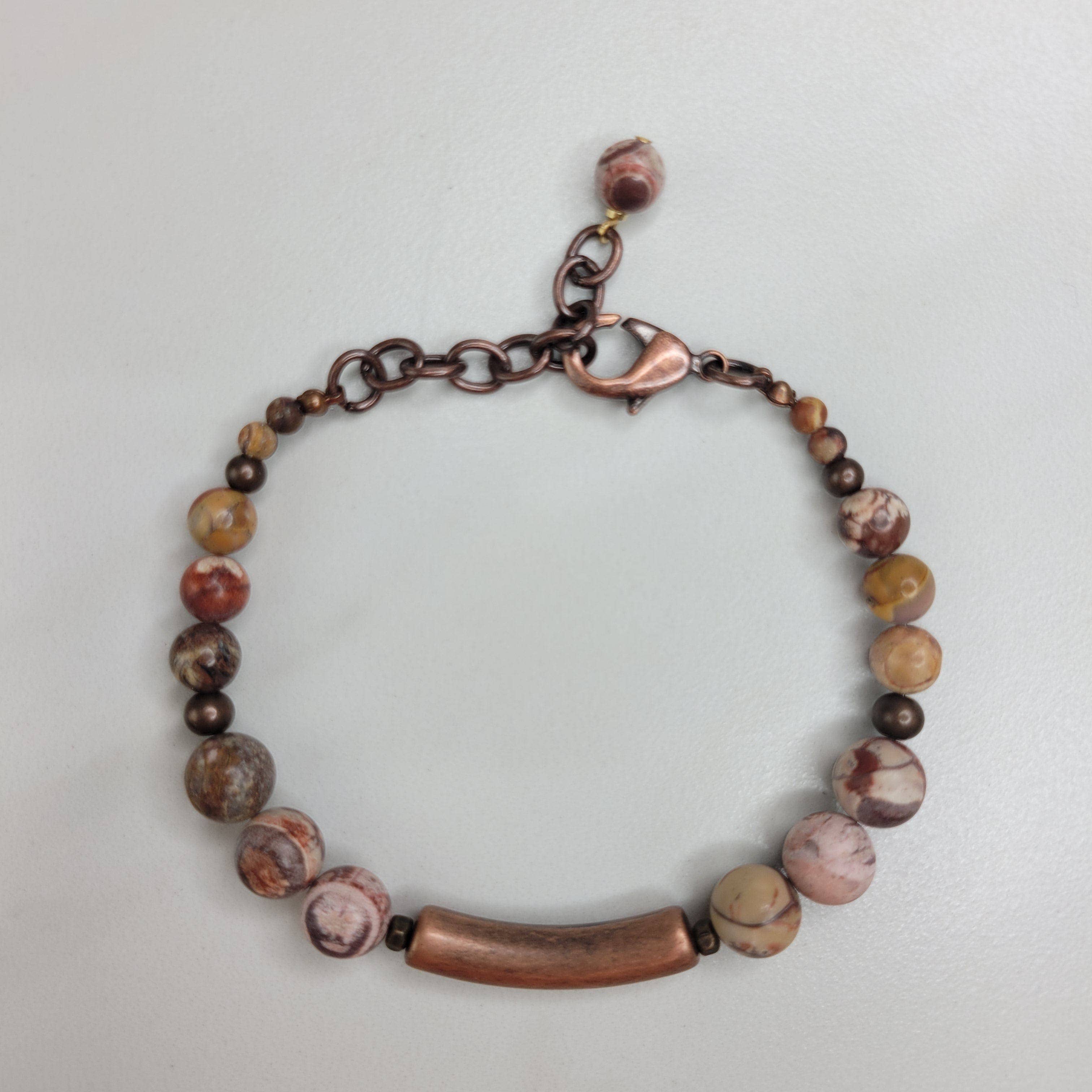 Default Color Fortuna Bracelet - Handmade with Rhyolite Stone Beads for wholesale on Faire1