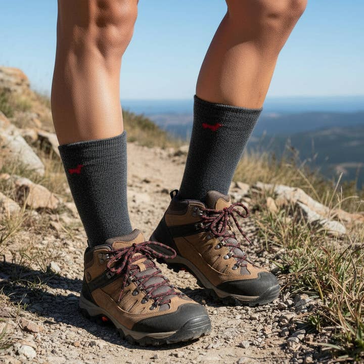 Lanart Alpaca - Wholesale Socks - Unisex - Everest Outdoor Alpaca Socks Charcoal1