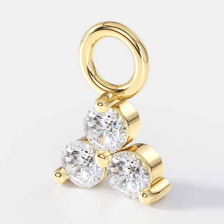 🌟 LAB GROWN TRIO CLAW CHARM for wholesale by Hey Babe LA