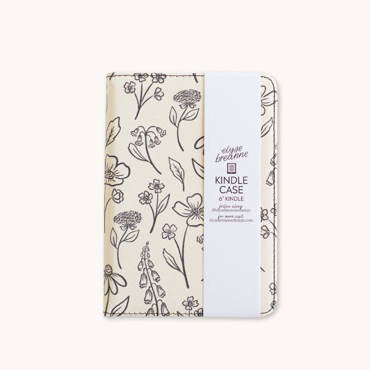 Elyse Breanne Design - Wholesale Laptop/Tablet Case - Women's - Pressed Floral Kindle Case