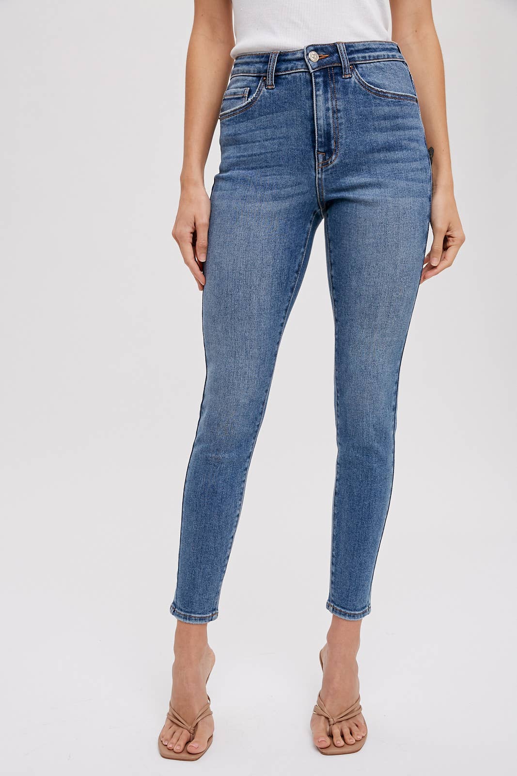 Bluivy - Vendita all'ingrosso Jeans - Donna - JEANS SKINNY VITA MEDIA7