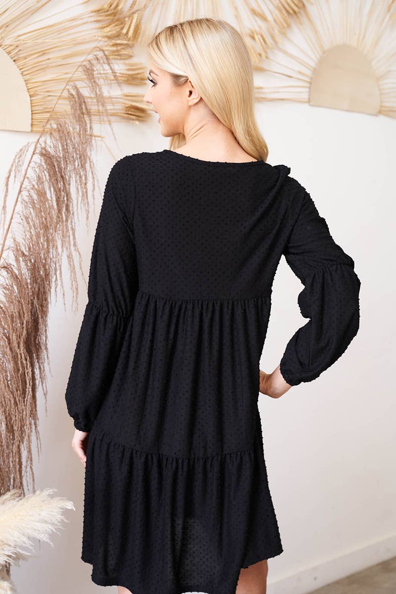 You & Me - Vendita all'ingrosso Vestito - Donna - PPD1246-ABITO A POIS SVIZZERI CON VOLANT CON MANICHE A SBUFFO7