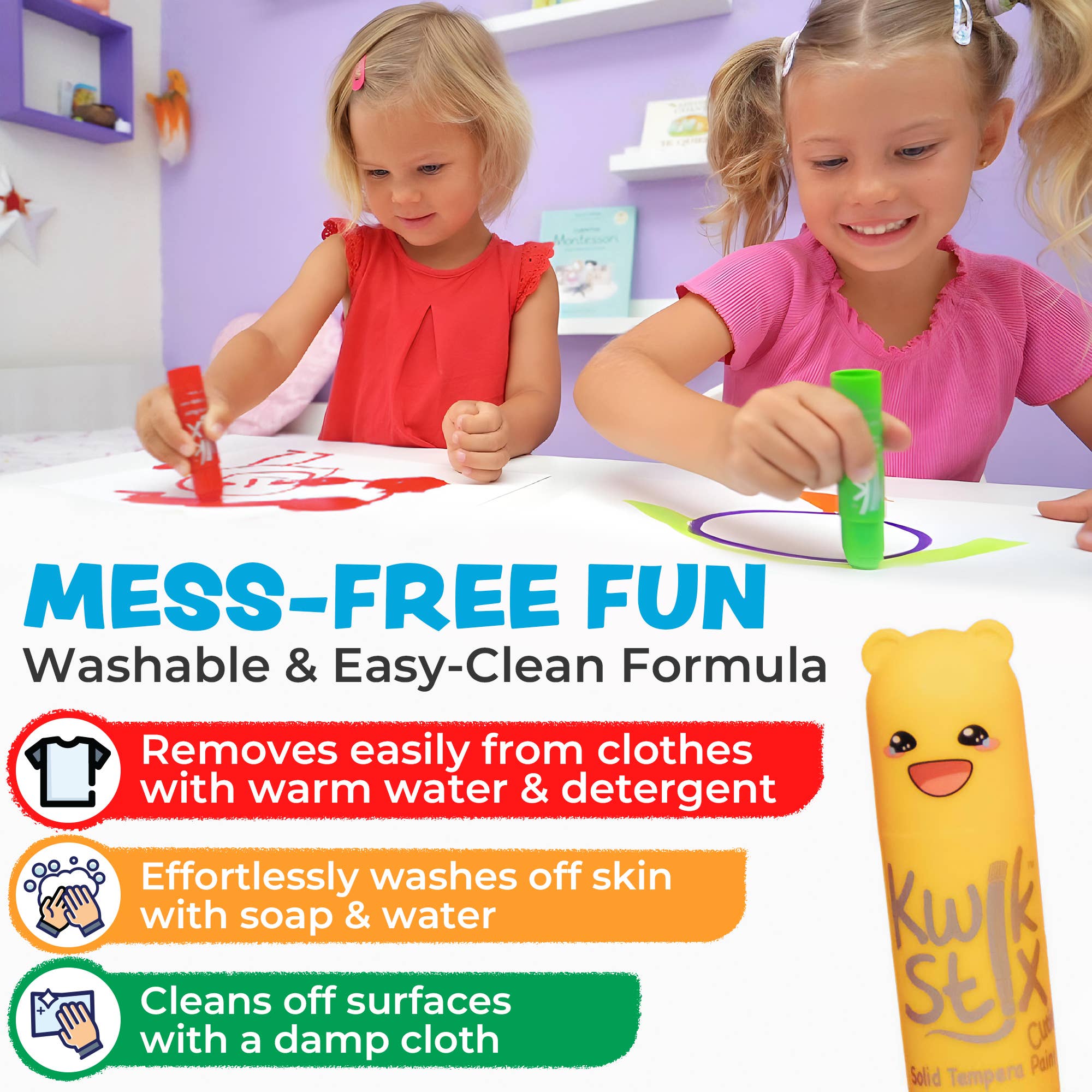 TPG Creations / The Pencil Grip - Wholesale Paint Set - Kwik Stix Cuties - 12 Colors TPG-6845