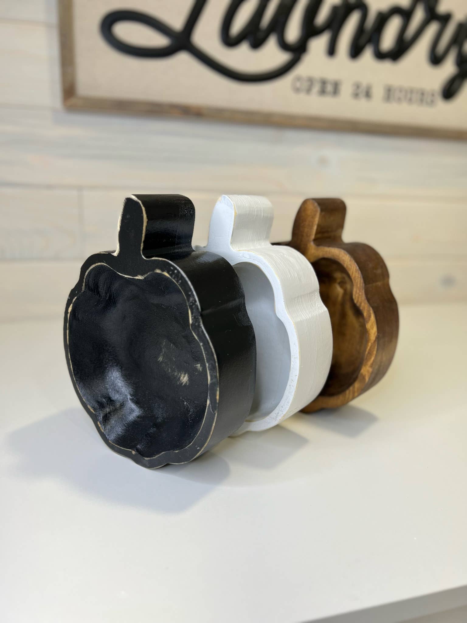 Wood Bowl Candle Supply - Wholesale Candle Holder - Pumpkin Farmhouse Safe Candle Ready Rustic Wood Dough Bowls7