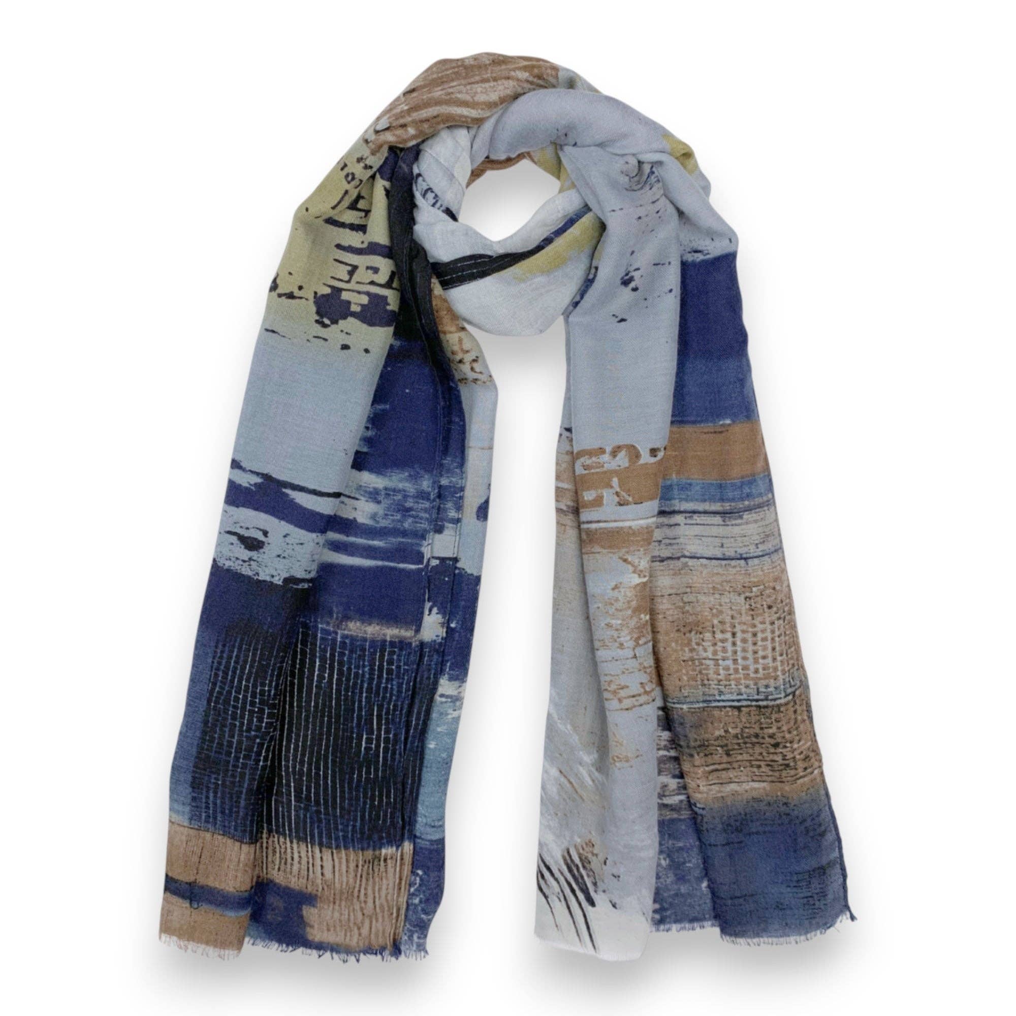 Lili Scarves (US Duty Free) – wholesale Scarf – Women's – Brush Stroke Print Scarf2