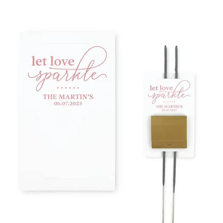 Weddingstar Inc. - Vendita all'ingrosso Etichetta regalo - Etichette di invio Matchbook Sparkler - Let Love Sparkle