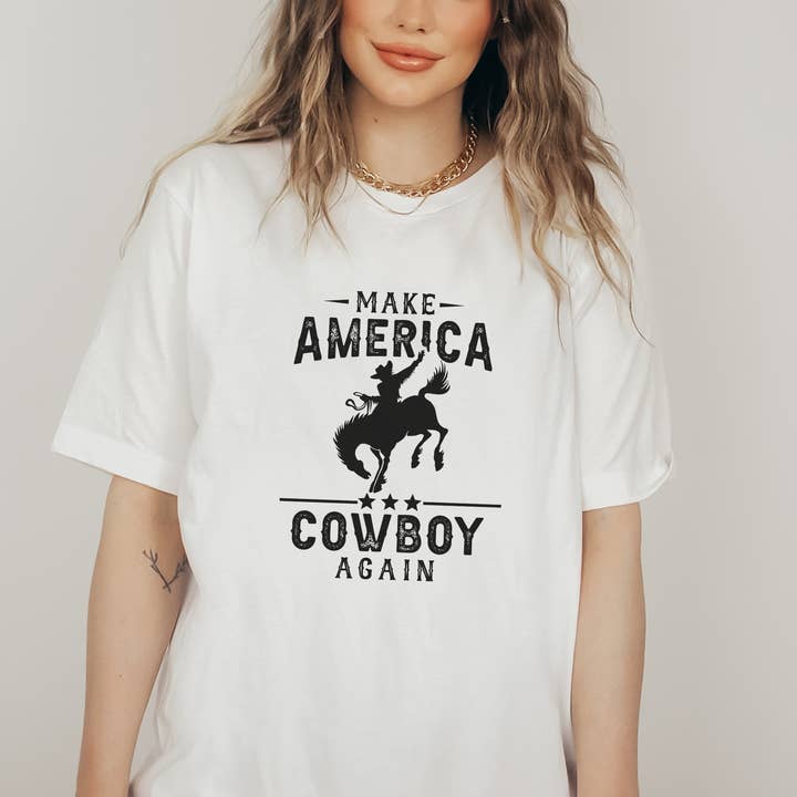 Make America Great Again Patriotic Western T Shirt for wholesale by Stiles Tee Co.