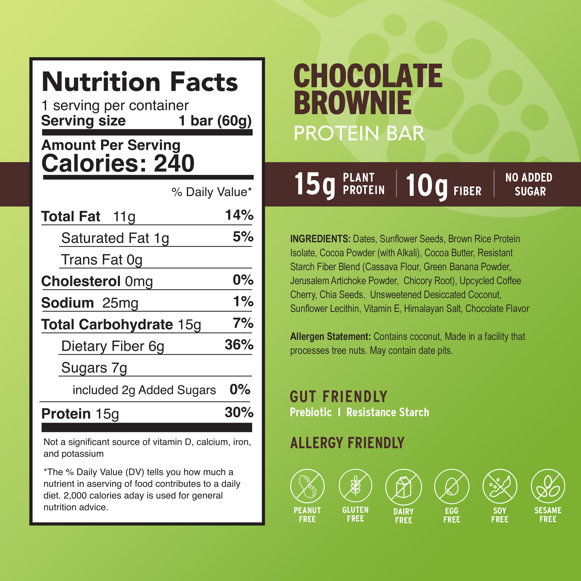Amrita Health Foods - Wholesale Snack bar - Chocolate Brownie Protein Bars, High Fiber, No Added Sugar1