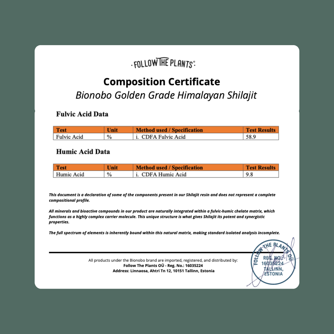 bionobo - Wholesale Oral Supplement/Vitamin - Shilajit Dorado | Crudo y secado al sol +5000m | 30g | 150+ Dosis diarias15