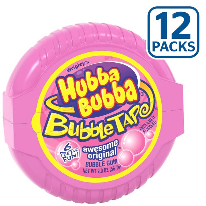 Horizon Top Market - Wholesale Cotton Candy - HUBBA BUBBA TAPE GUM ORIGINAL -2 oz X 12 ROLL1