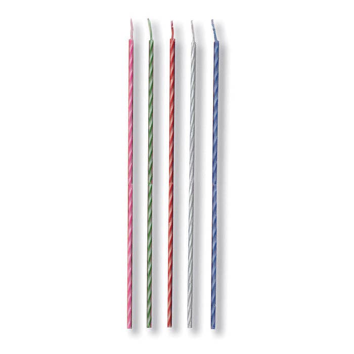 Striped Party Candles, 20/Pkg for wholesale by Bulk Party Decor