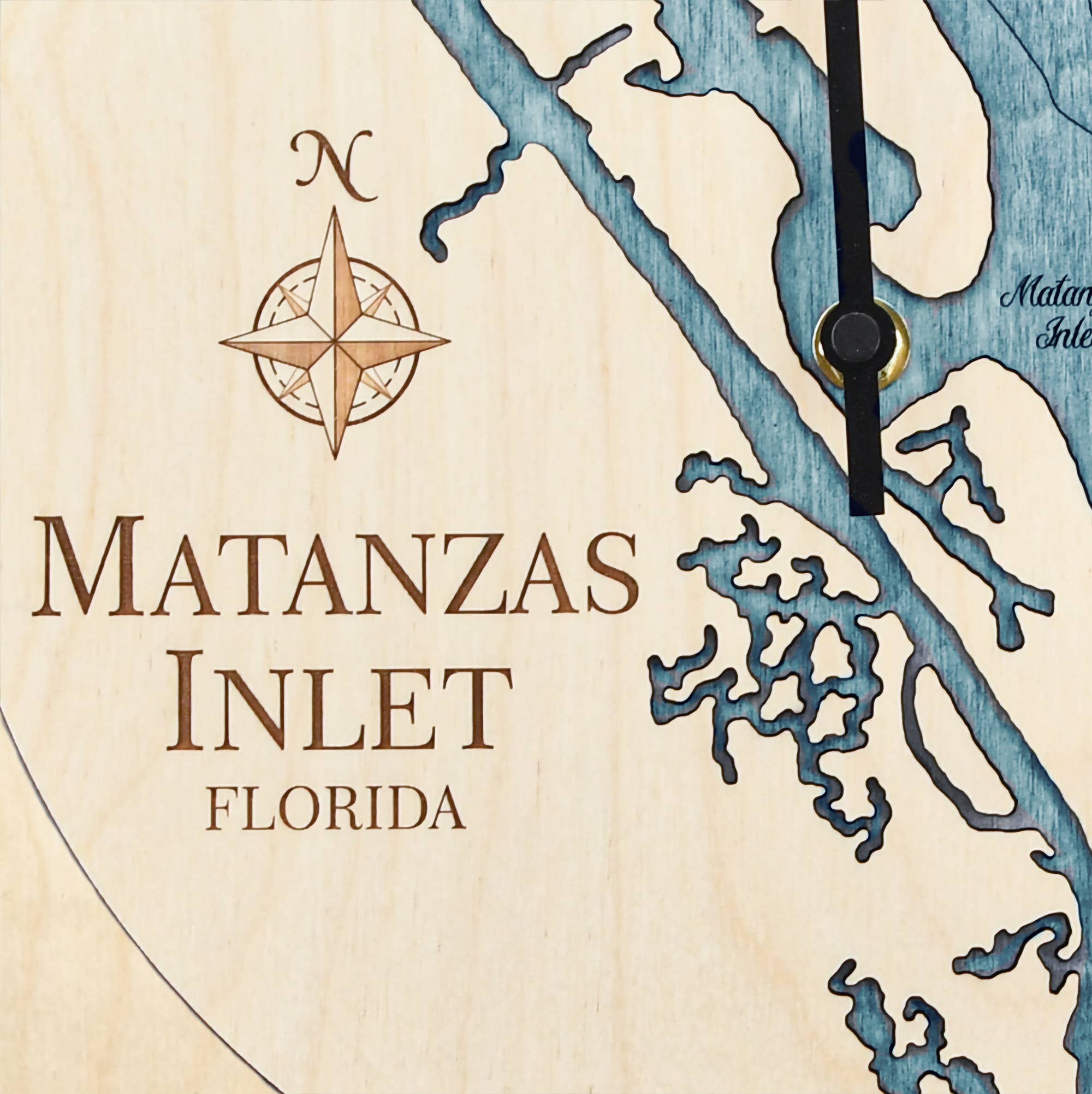 Sea & Soul Nautical Chart Art - Wholesale Wall Clock - Florida East Coast Nautical Chart Tide Clock-Many Locations106