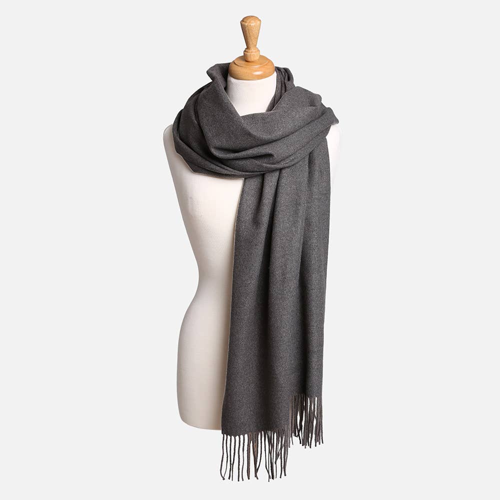 Sensibling Corp. – wholesale Scarf – Women's – Solid Oblong Scarf with Tassels13