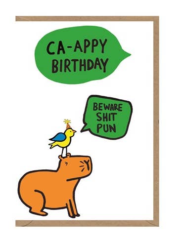 CAP12 Carte de vœux d'anniversaire CAP-PY pour la vente par Earlybird Designs