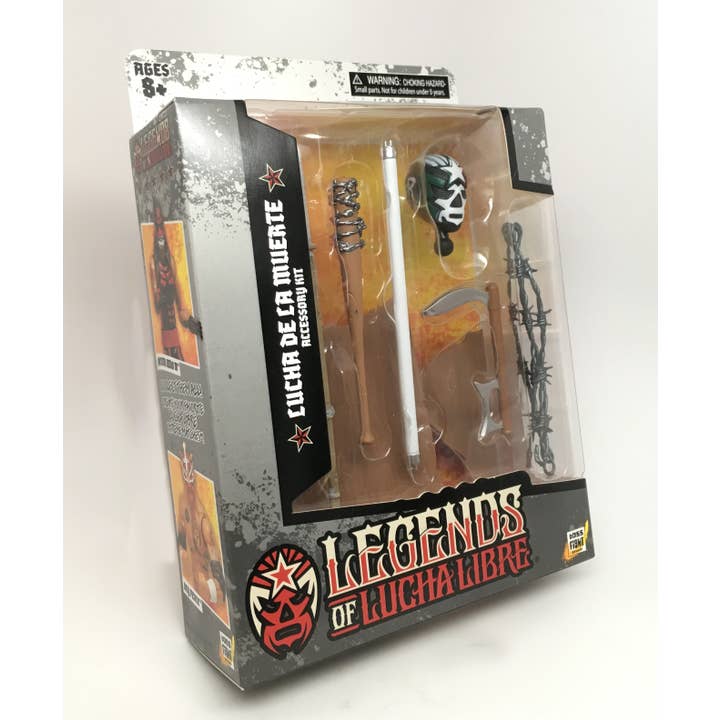 Boss Fight Studio Llc - Wholesale Toy Set - Kids - Legends of Lucha Libre - Premium Action Figure Accessory Set - Lucha De La Muerte