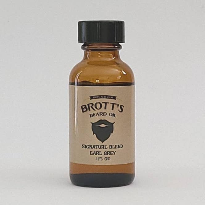 Huile à barbe Earl Grey pour la vente par Brott's Beard Care