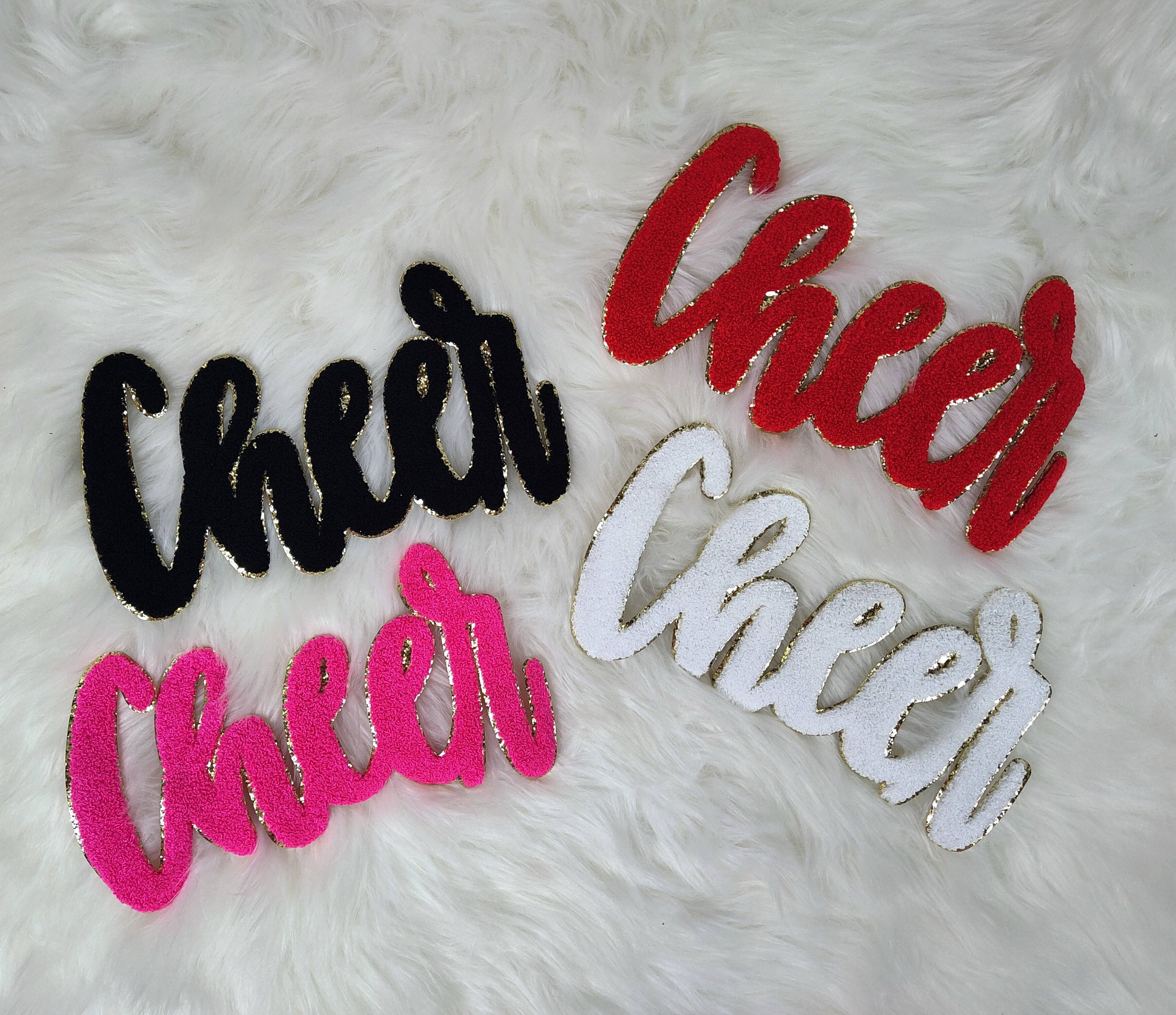 Scratch Decor - Wholesale Patch - Large Cursive Cheer Chenille Iron-on Patch3