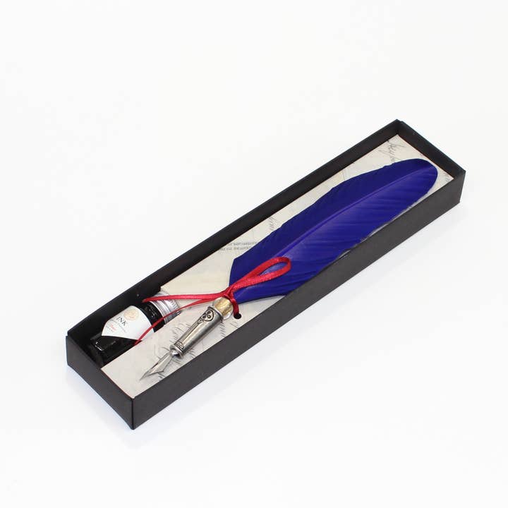 San Lorenzo Design – Caneta por atacado – Caneta de pena clássica, com metal decorativo. Caligrafia