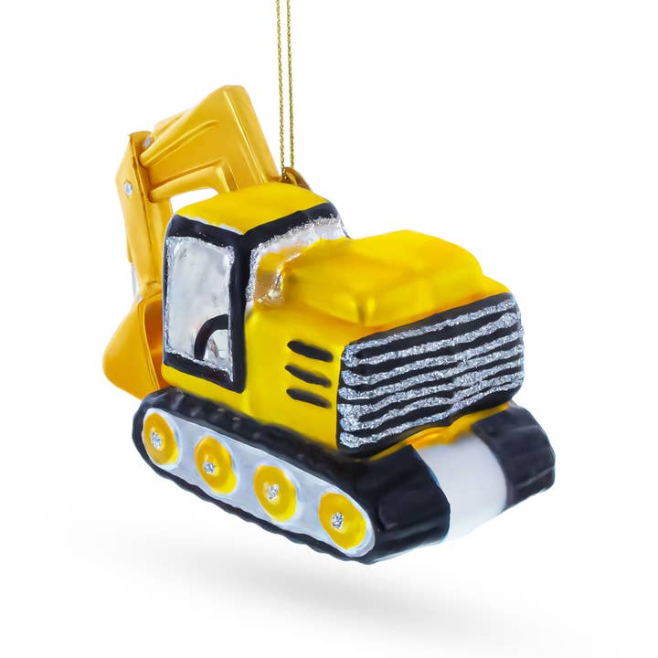 BestPysanky - Wholesale Ornament - Track Excavator Construction Vehicle Glass Christmas Ornament3