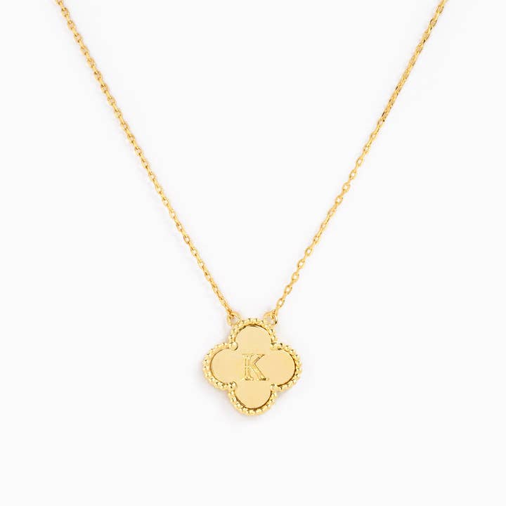 Sessori - Wholesale Pendant/Charm Necklace - Clover Letter Initial Pendant Necklace7