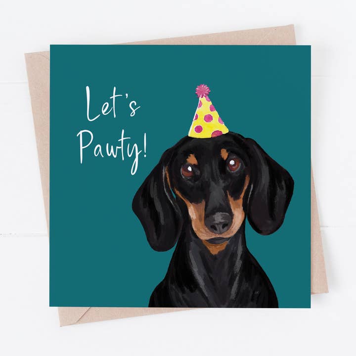 Carte Dog Party pour la vente par Richarts Designs