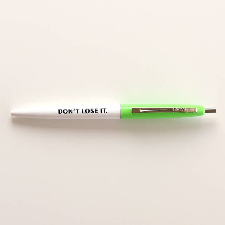 Public School Paper Co. - Wholesale Pen - Lime - Don't Lose It Pen