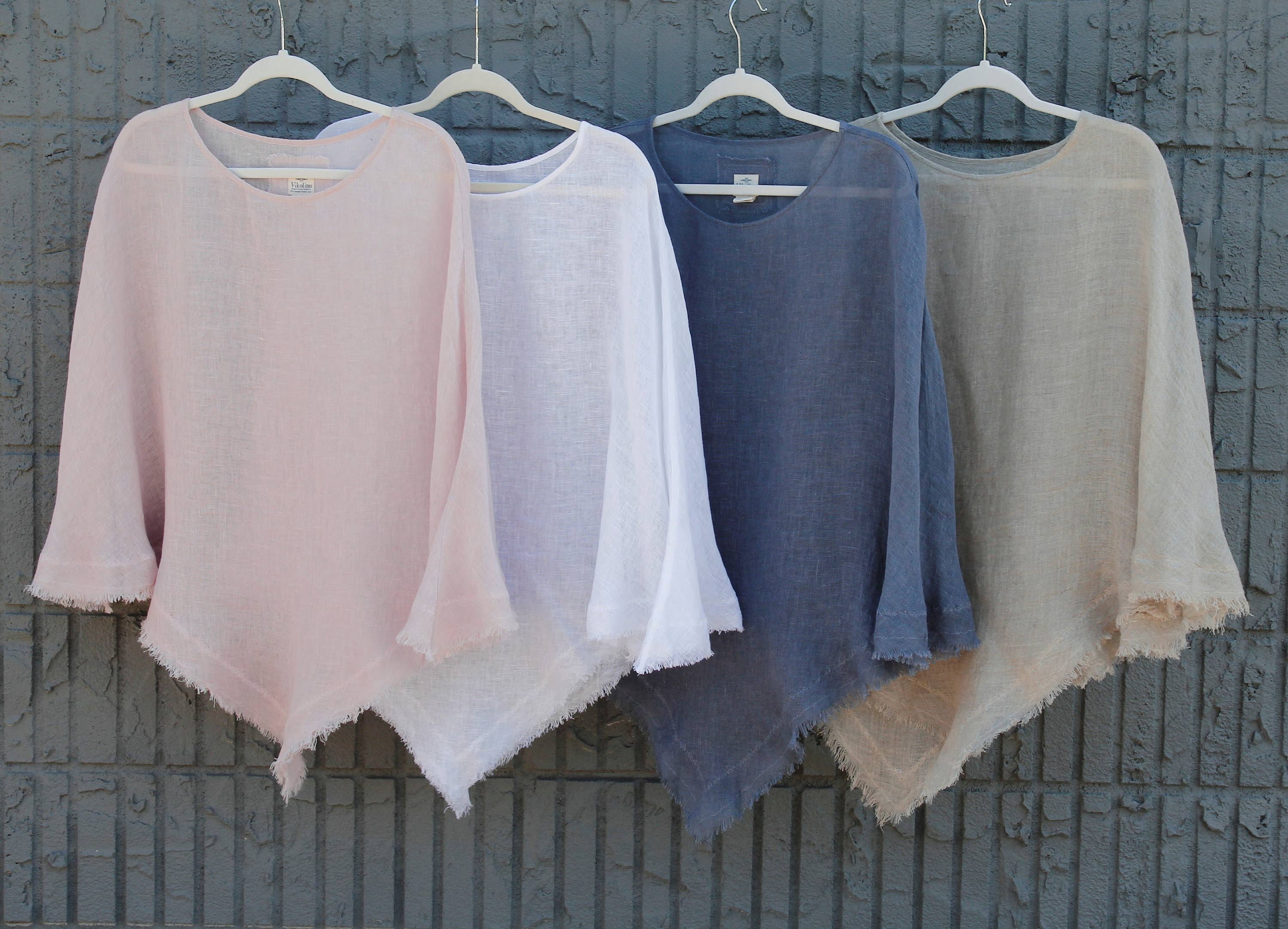 VIKOLINO - Wholesale Poncho - Dames - Linnen transparante poncho15