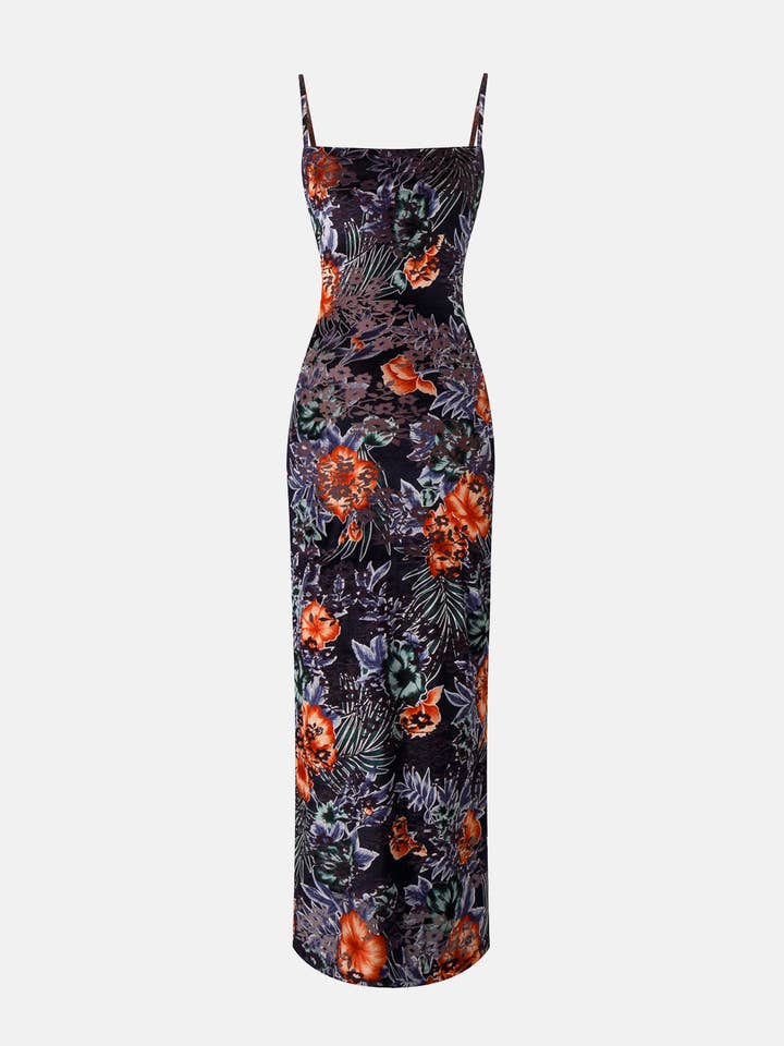 ROCKY BODICON DRESS IN BURN OUT VELVET for wholesale by Lily Phellera