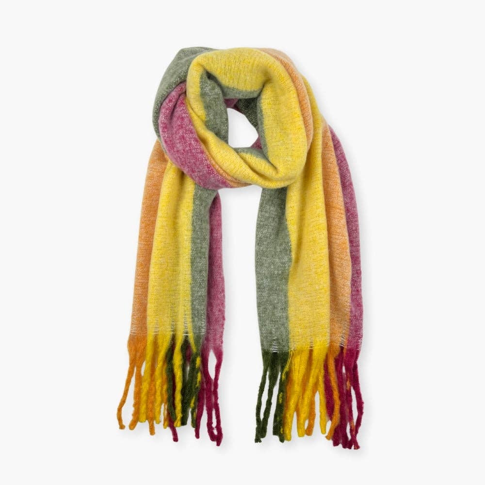 Humble Hilo - Wholesale Scarf - Women's - Humble Hilo Woven Chunky Scarf Cocoon Fringe16