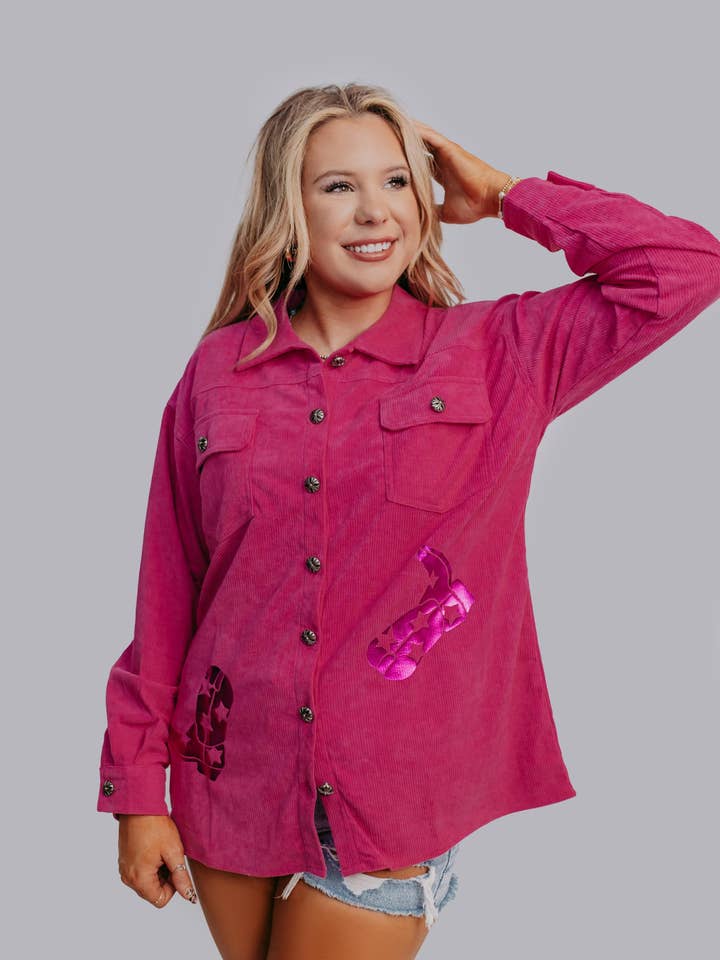 MK560 Cowgirl Støvle Guldfolie Skjortejakke for engroshandel hos Merigold Kiss