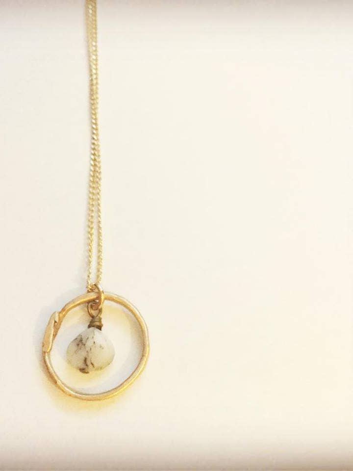 Witte jaspis ketting voor wholesale door Zahavah Jewelry