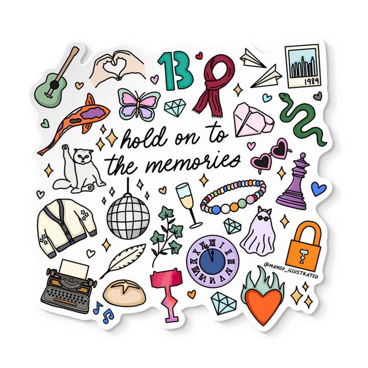 Adesivo Eras Doodles per la vendita all'ingrosso da parte di MangoIllustrated